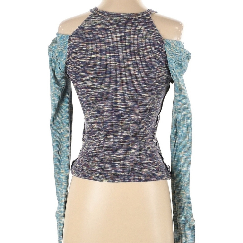 Free People We The Free Out Of Control Cut Out Multicolor Marled Top - Picture 3 of 4